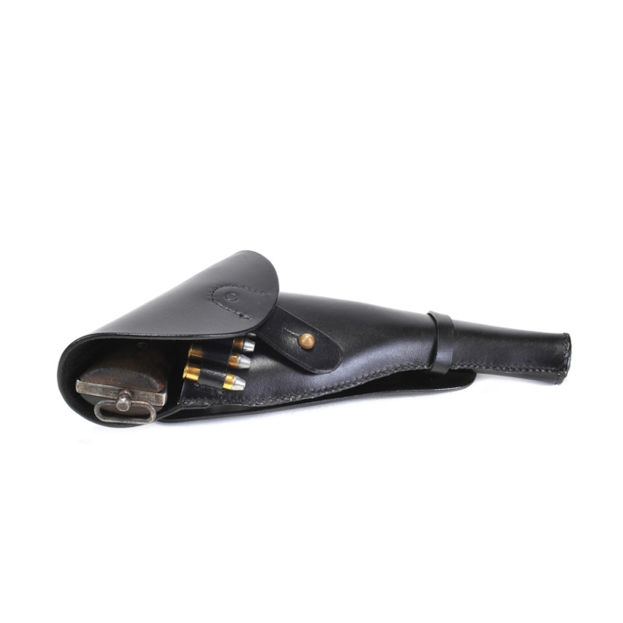 Black Leather Ropes Holster With Shell Loops