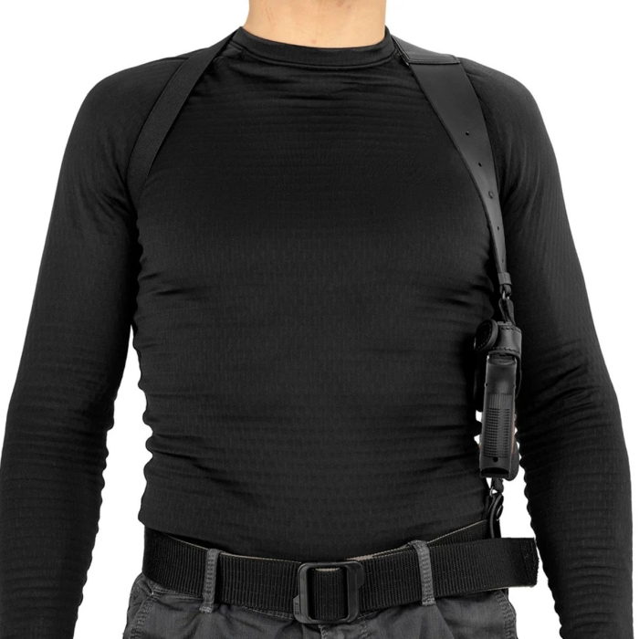 Black Leather Shoulder & OWB Holster for Glock