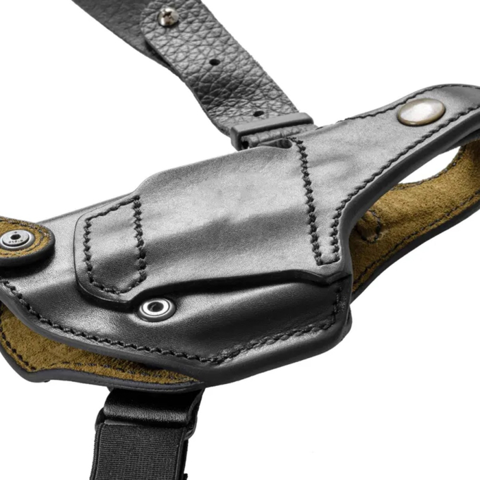 Black Leather Shoulder & OWB Holster for Glock