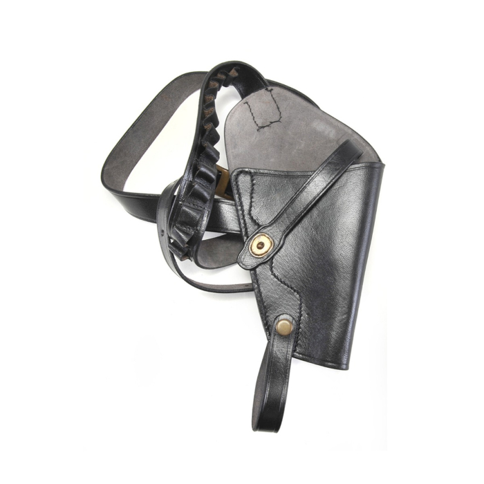 Black Leather Shoulder Holster With Shell Loops