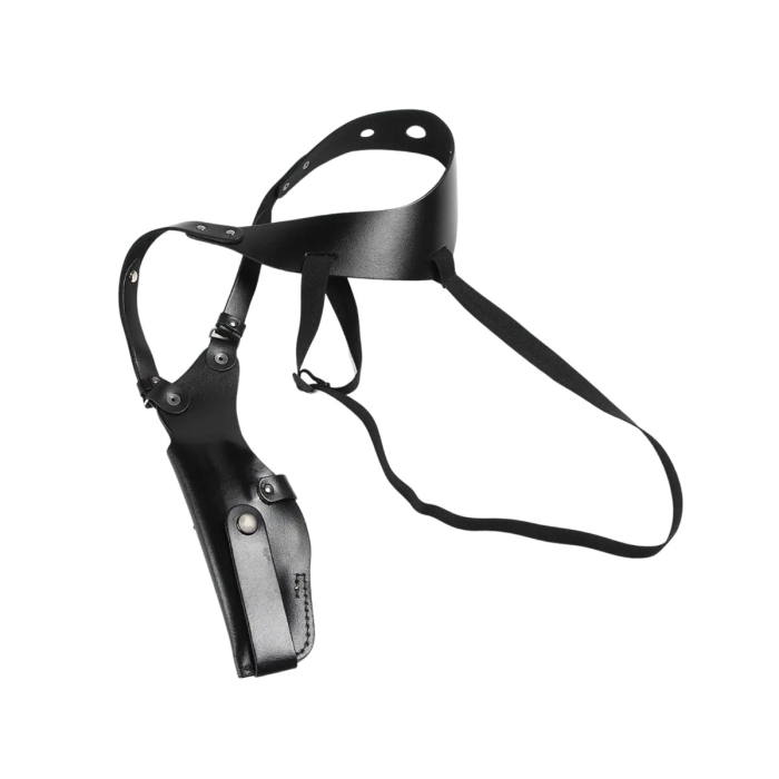 Black Leather Vertical Shoulder Carry Holster