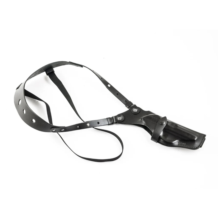 Black Leather Vertical Shoulder Carry Holster