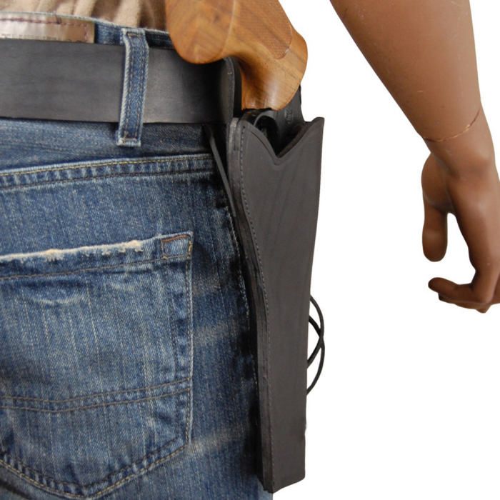 Black Leather Western Style OWB Holster