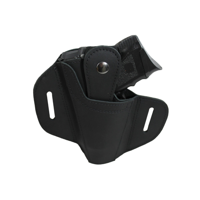 Black Leather Ambidextrous Pancake Holster