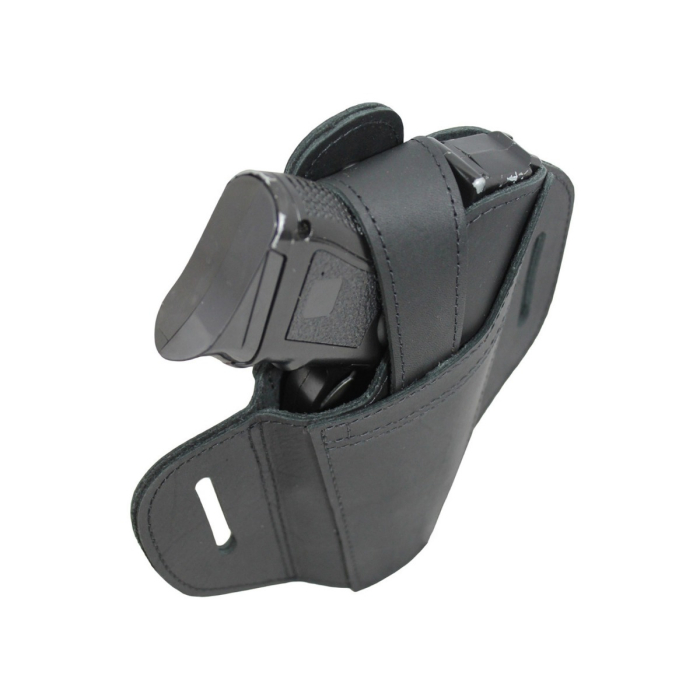 Black Leather Ambidextrous Pancake Holster