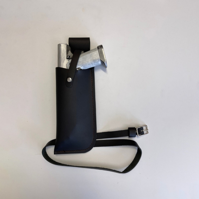 Black Leather Calf Holster And Pouch Set