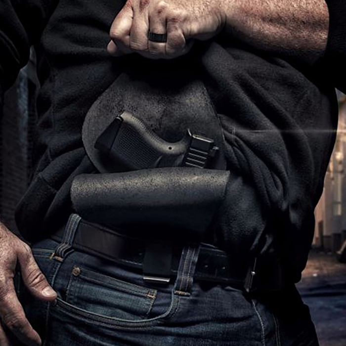 Black Leather Deep Carry IWB Holster