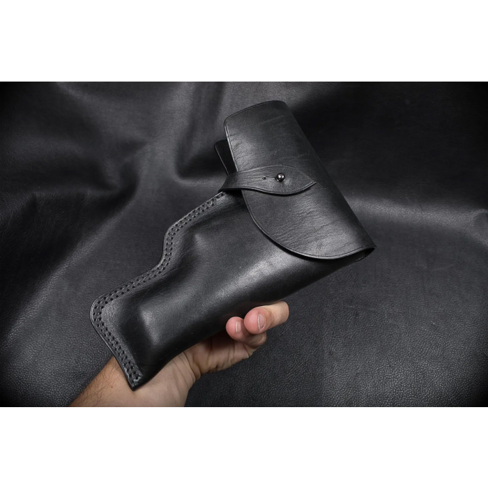 Black Leather Flap OWB Hunting Holster