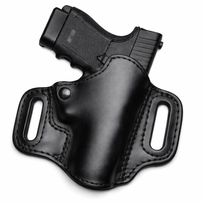 Black Leather High Ride OWB Holster