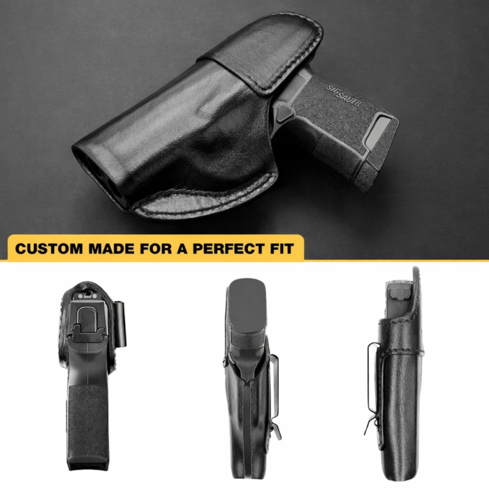 Black Leather IWB Carry Holster