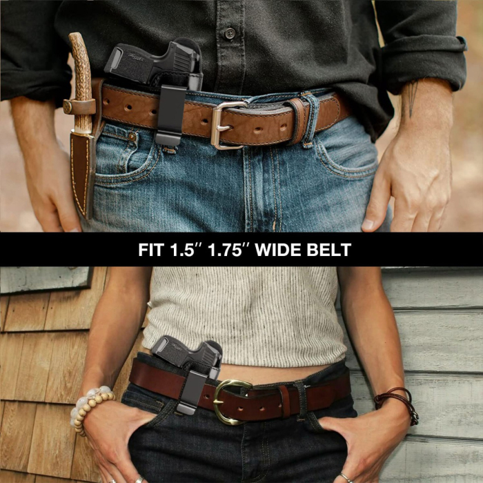 Black Leather IWB Carry Holster