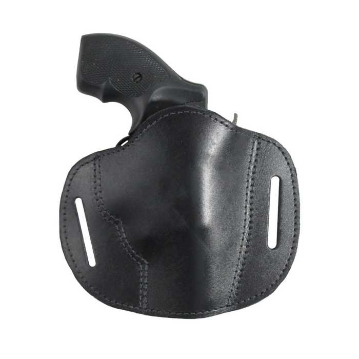 Black Leather Pancake Belt Slide Holster