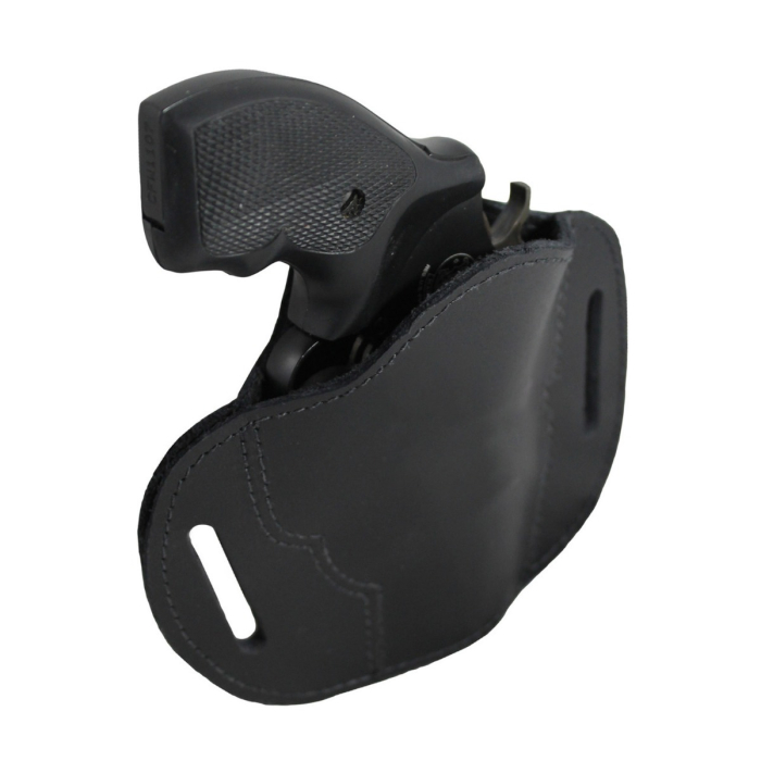 Black Leather Pancake Belt Slide Holster