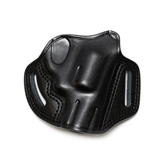 Black Leather Pancake OWB Revolver Holster