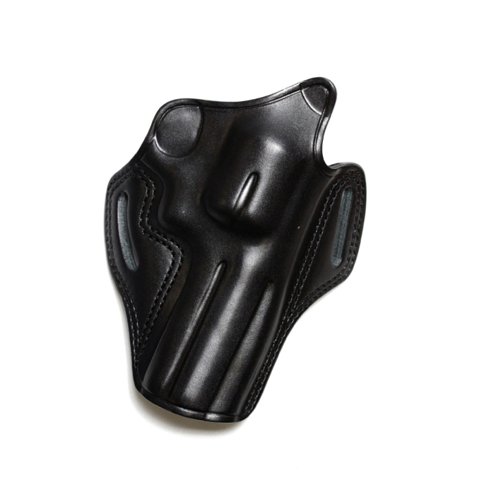 Black Leather Pancake OWB Revolver Holster