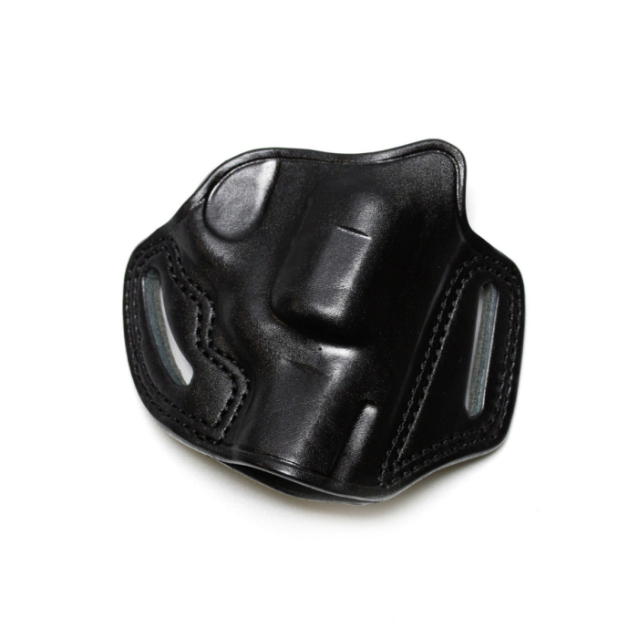 Black Leather Pancake OWB Revolver Holster
