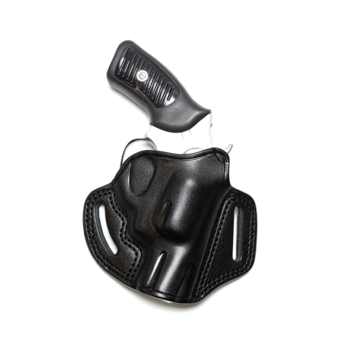 Black Leather Pancake OWB Revolver Holster