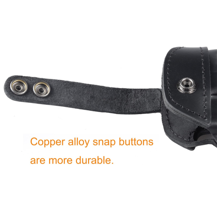 Black Leather Trail Holster With Thumb Break