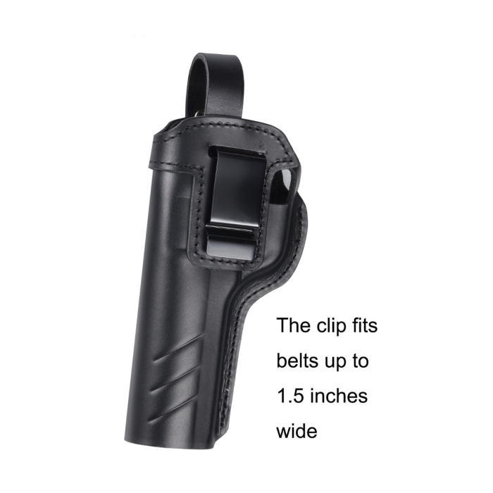 Black Leather Trail Holster With Thumb Break