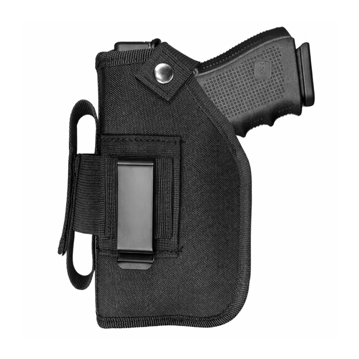 Black Nylon Ambidextrous Holster With Mag Pouch