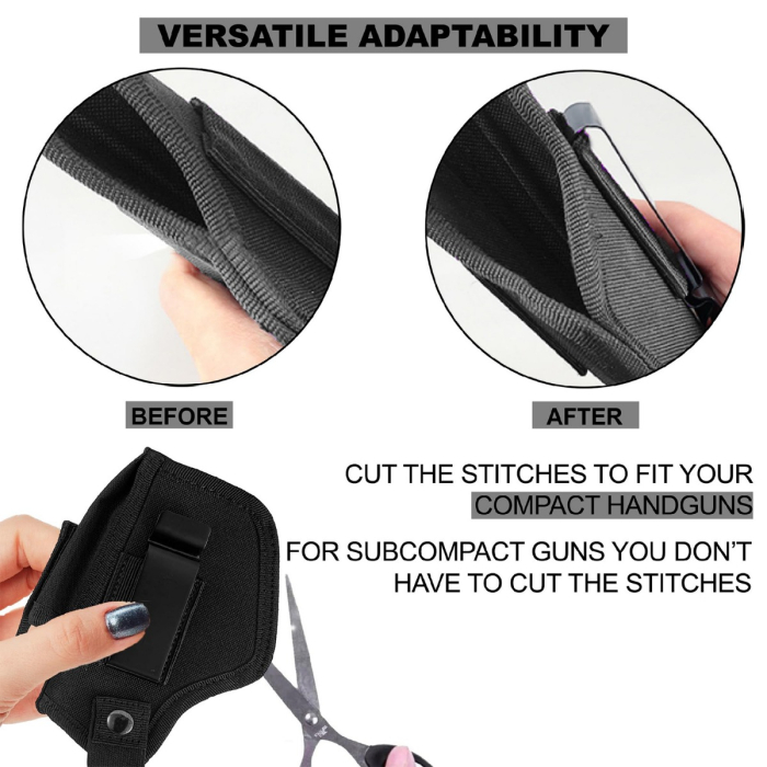 Black Nylon IWB OWB Holster With Mag Pouch