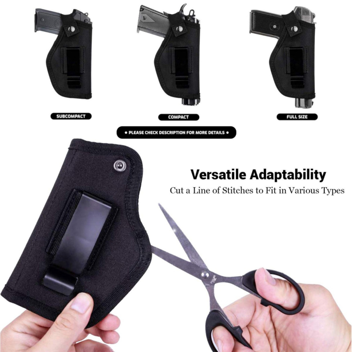 Black Nylon Universal IWB OWB Holster