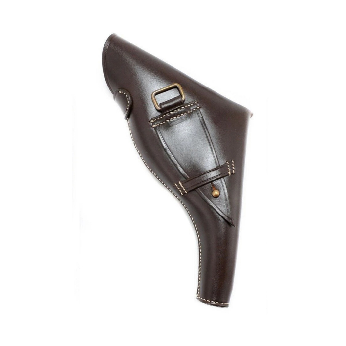 British-Style Black Leather Revolver Holster
