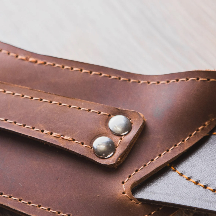 Brown Leather Belt Slide Holster
