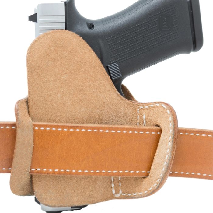 Brown Leather Belt Slide OWB Holster