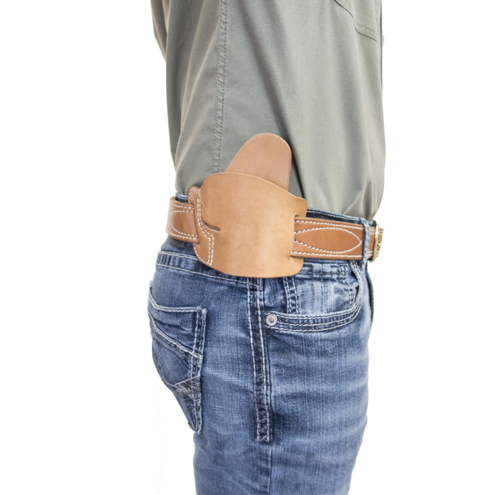 Brown Leather Belt Slide OWB Holster