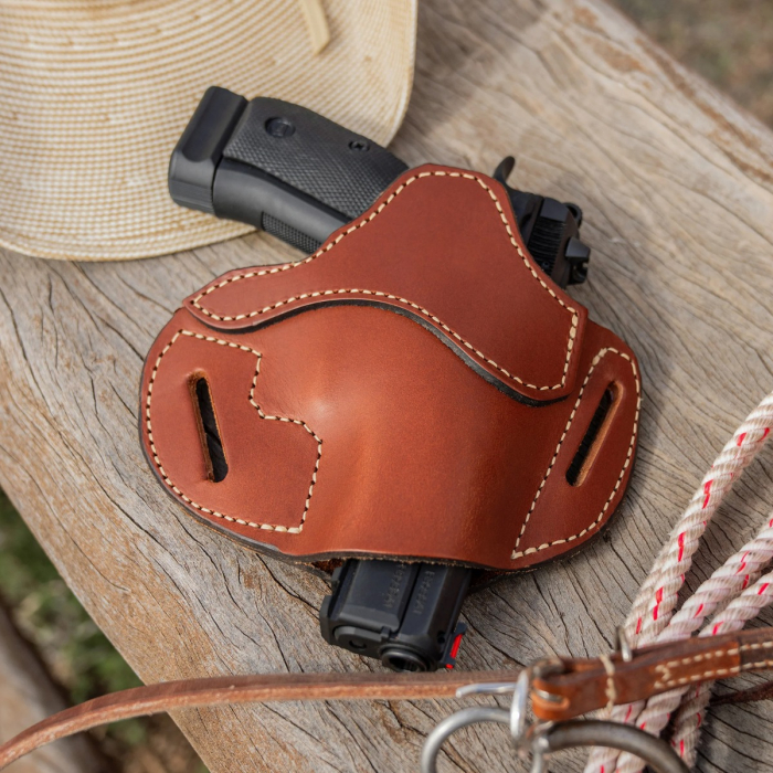 Brown Leather Close Contact OWB Holster
