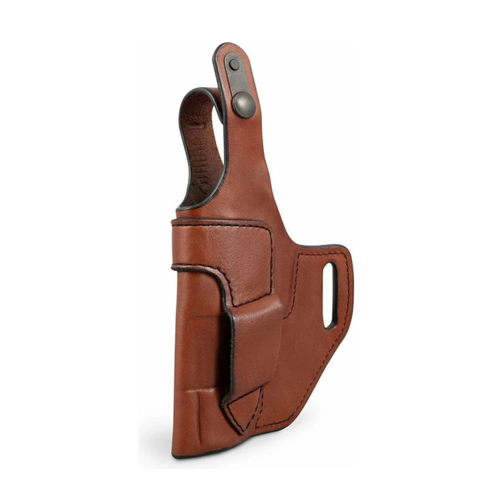Brown Leather OWB Holster With Thumb Break