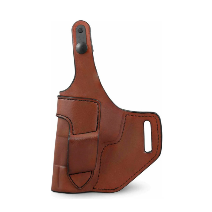 Brown Leather OWB Holster With Thumb Break