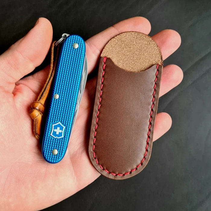 Brown Leather EDC Knife Pouch