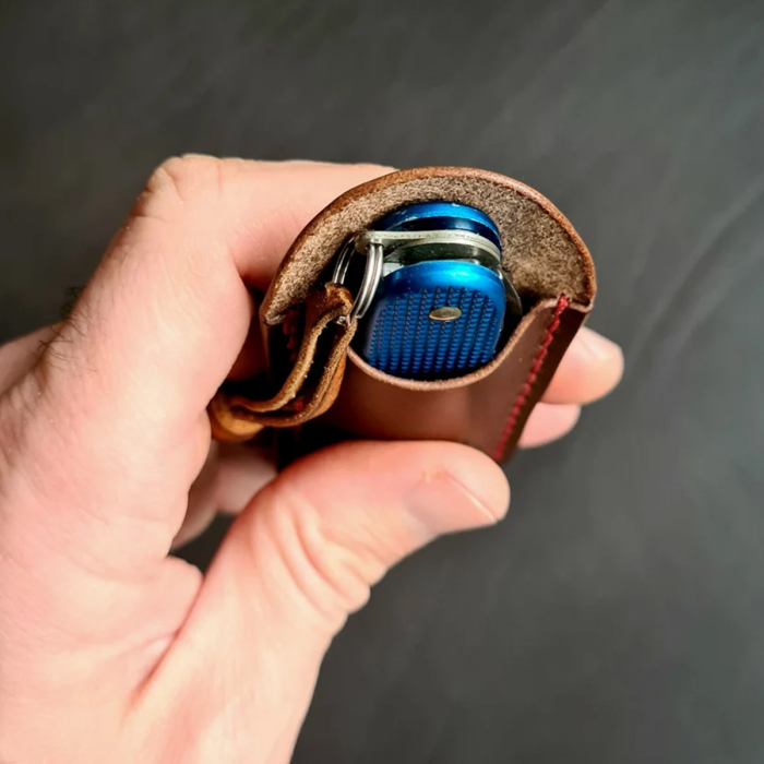 Brown Leather EDC Knife Pouch