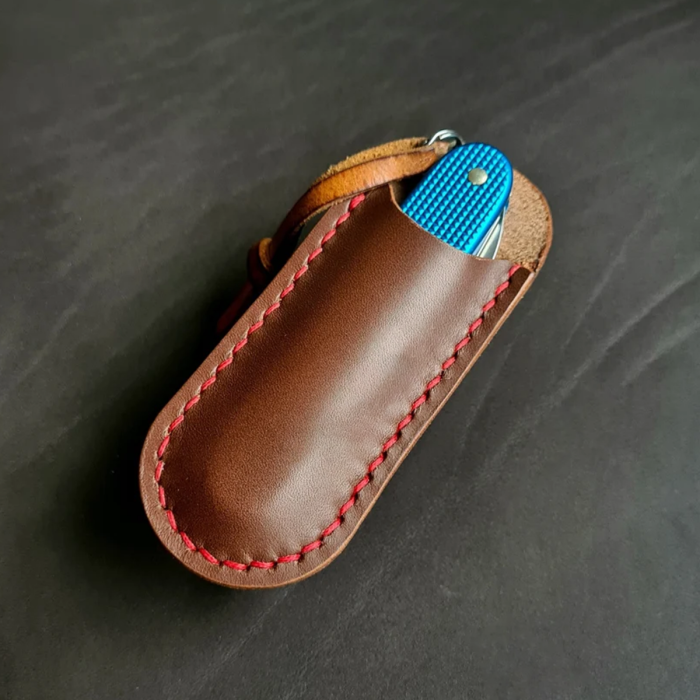 Brown Leather EDC Knife Pouch