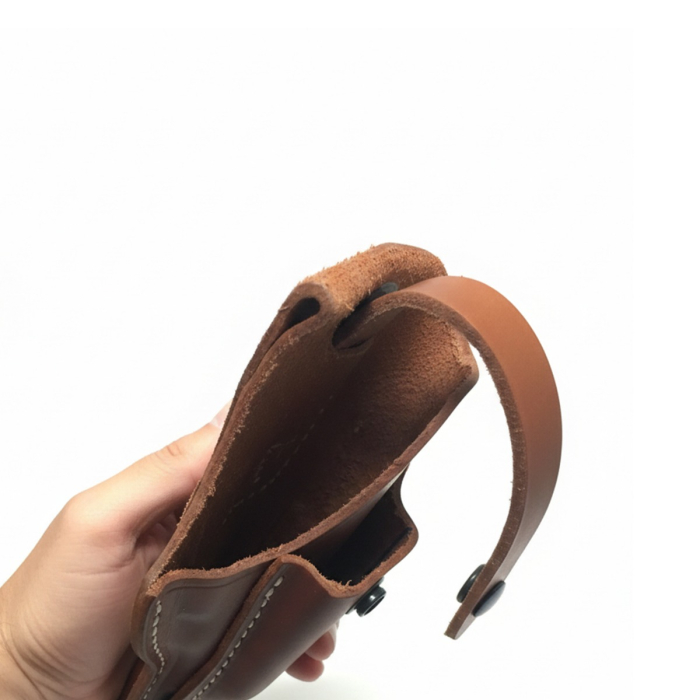 Brown Leather Field Holster With Spare Pouch
