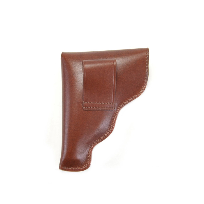 Brown Leather Flap Holster With Magazine Pouch