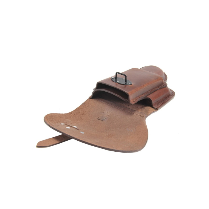 Brown Leather Flap Holster With Shoulder Strap