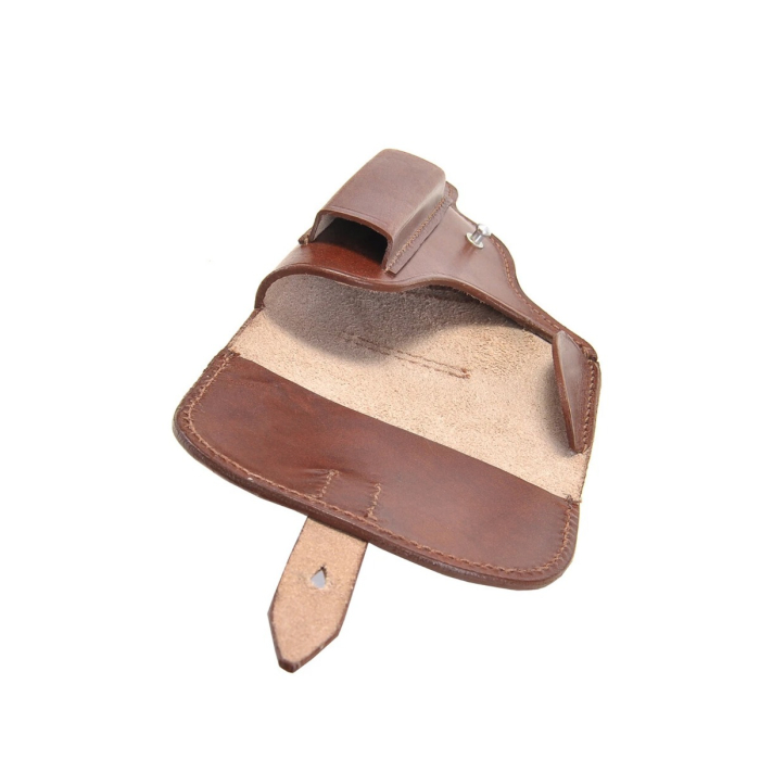 Brown Leather Flap Holster With Magazine Pouch