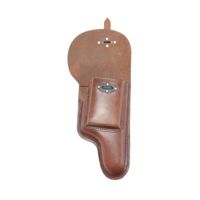 Brown Leather Flap Holster With Shoulder Strap