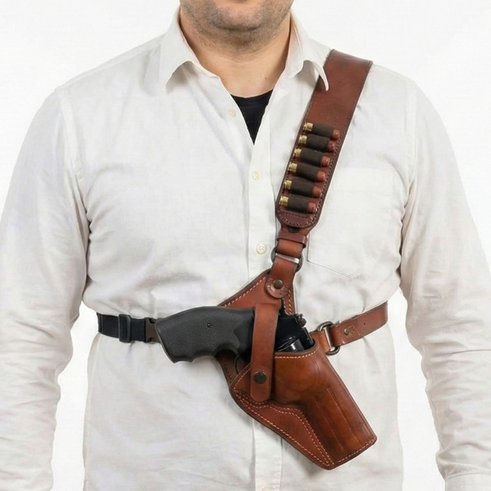 Brown Leather Forester Chest Holster