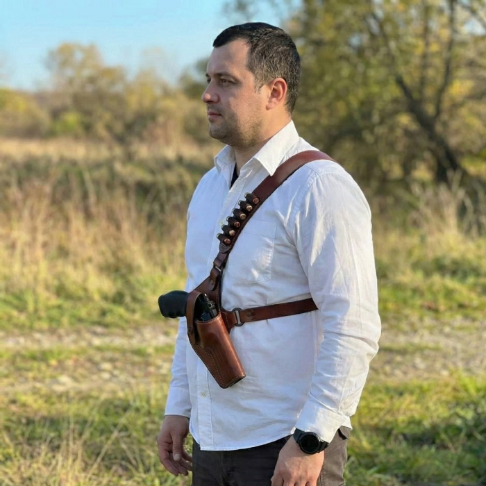 Brown Leather Forester Chest Holster