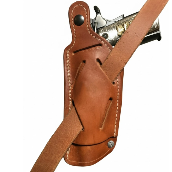 Brown Leather Four-Position Belt Carry Holster