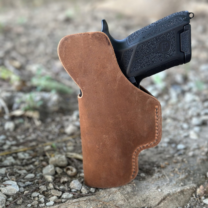 Brown Leather IWB Holster With Clip