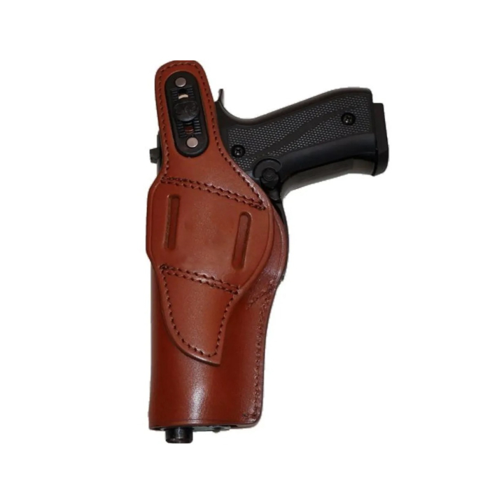 Brown Leather IWB OWB Hybrid Clip Holster