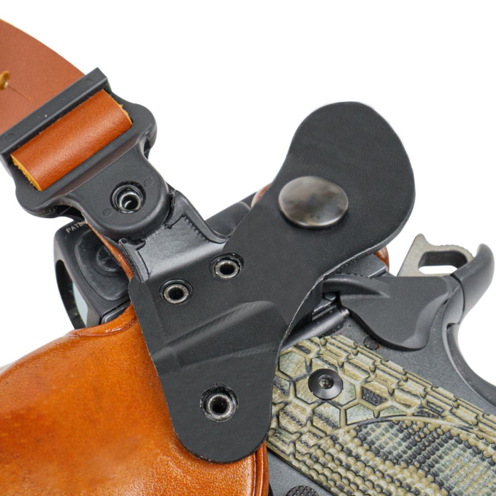 Brown Leather Horizontal Shoulder Holster System