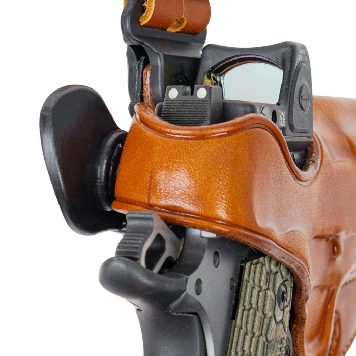 Brown Leather Horizontal Shoulder Holster System