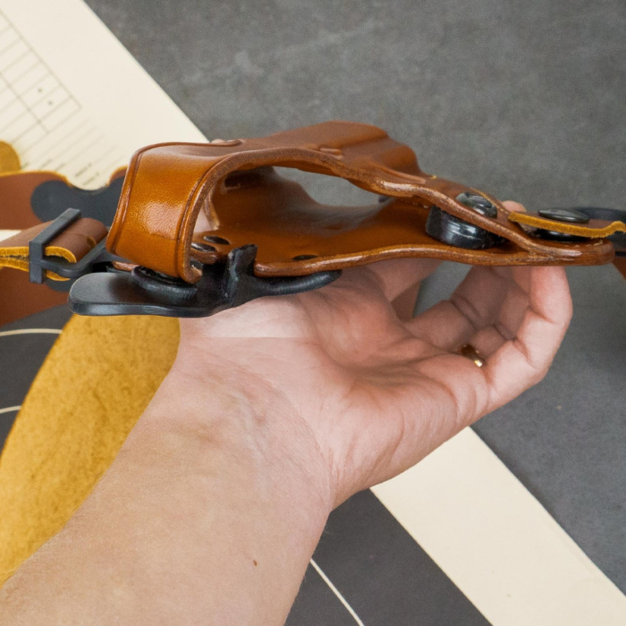 Brown Leather Horizontal Shoulder Holster System