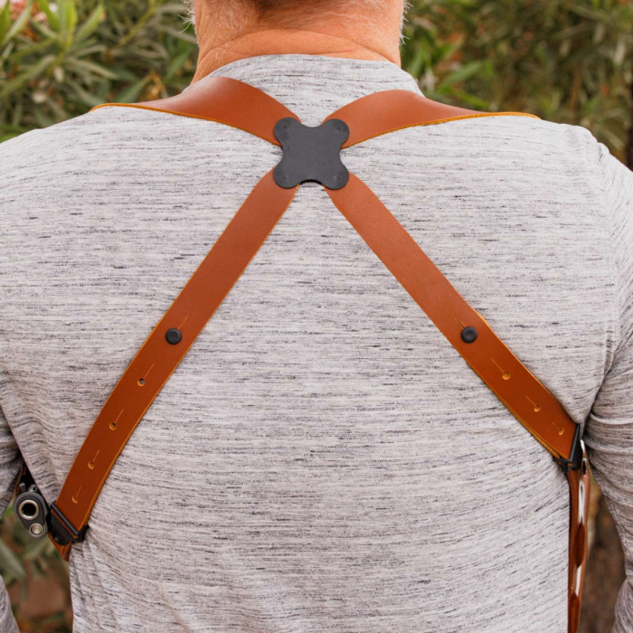 Brown Leather Horizontal Shoulder Holster System